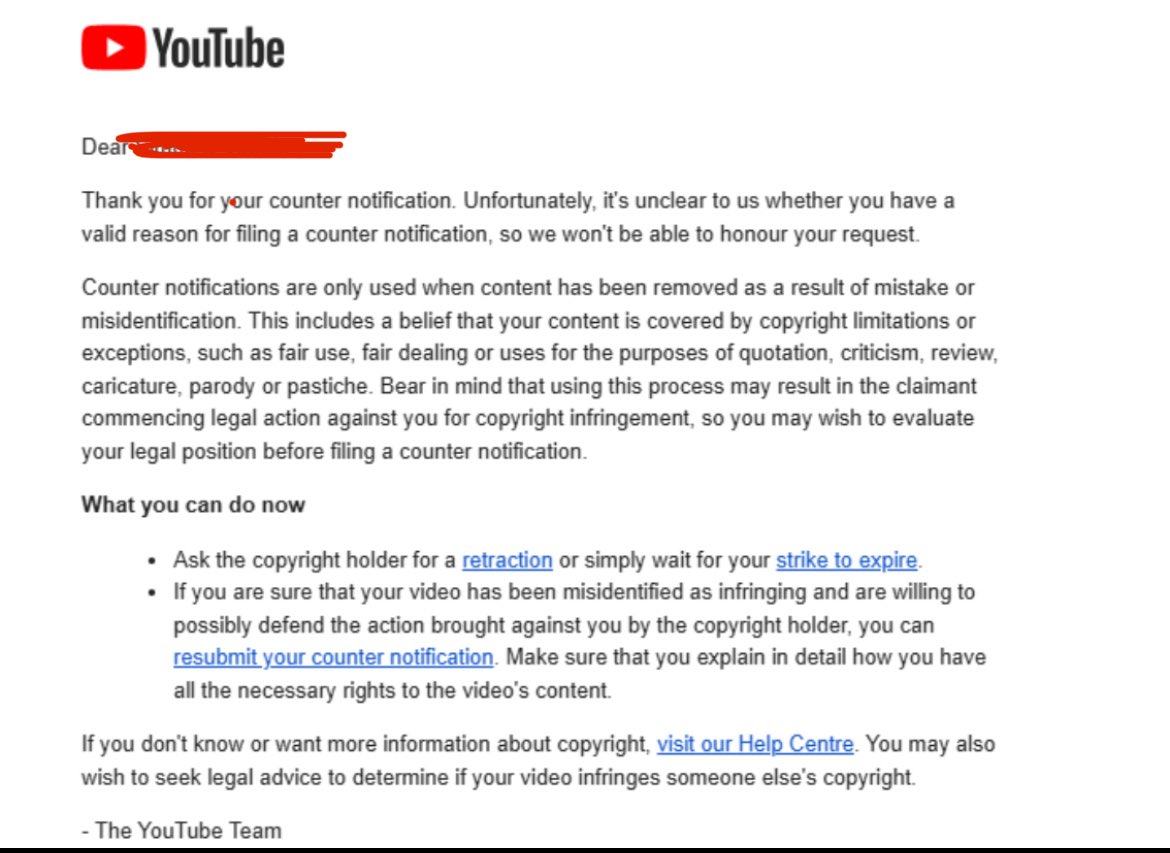 ItsBuzzyYT's tweet photo. @NormeNorme @Barnical_ @TeamYouTube I sent through one and they told me it was invalid https://t.co/ZmiqlmNqMa