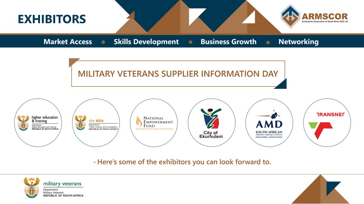 Join us at the Department of Military Veterans Supplier Information Day to discover how our exhibitors can support your growth, streamline your processes and unlock new opportunities. Let’s build success together. #SANDF #militaryveterans youtube.com/@SADefenceNews