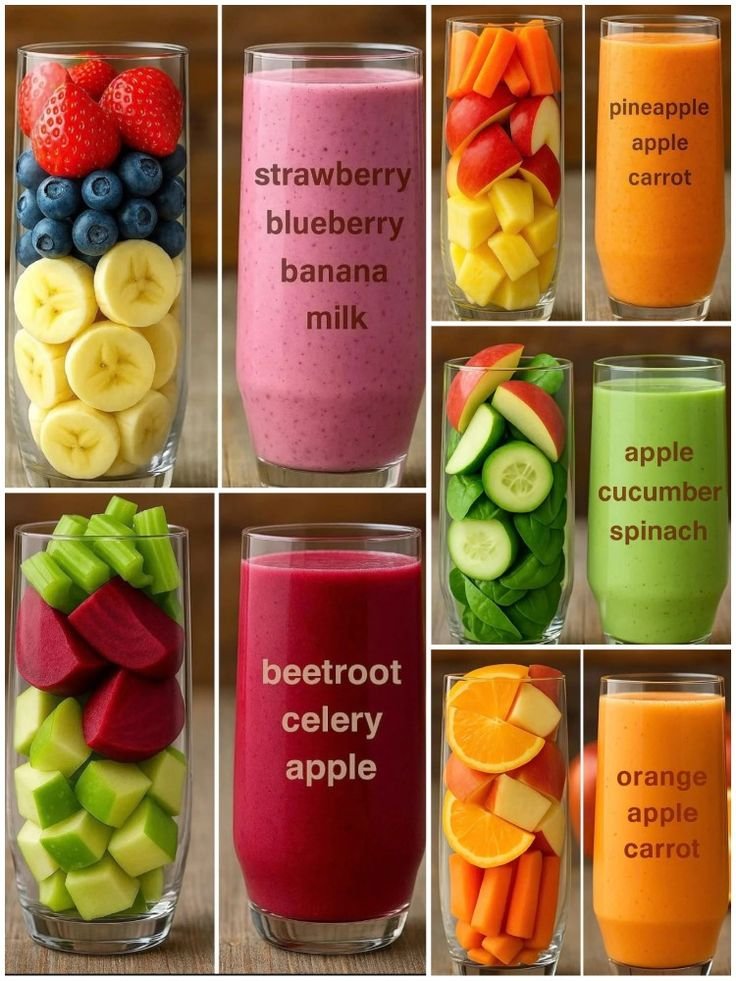 food_health_joy's tweet photo. Healthy Smoothie Ideas 🍓🥤 https://t.co/RyB4wrpoBR