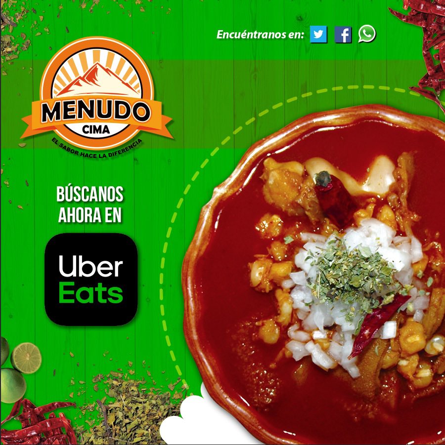 Menudo_Cima's tweet photo. Encuentra las 2 sucursales en Uber Eats!! #Durango  #Adomicilio https://t.co/mdEuzLCnyh