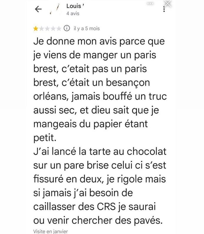 [ THREAD ] 

Les 15 pires avis Google ( monde de rire)