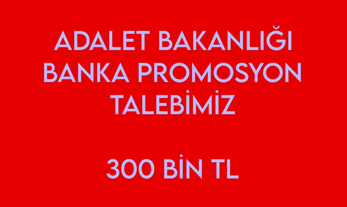 cezaevi_Sen's tweet photo. @CezaeviSendikas 
#AdaletBakanlığıTekSes300Bin
@adalet_bakanlik @VakifBank @ctekurumsal @RT @eurozel @ProfDemirtas @ProfDrErsanSen @cuneytozdemir @cenginyurt52 @ATuncayOzkan @AtillaSertell Adalet bakanlığı personelleri sizden bu konuda  destek beklemekte bankalar değil, memur kazanmalı