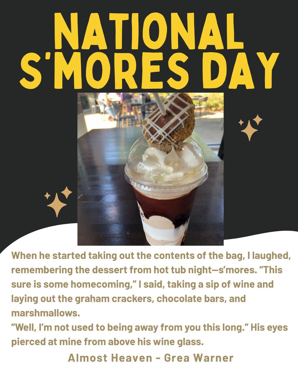 grea_warner's tweet photo. It's #NationalSmoresDay !
The food has a special meaning for the characters in my COUNTRY ROADS series🍫 Here's an excerpt featuring the dessert & a photo of the milkshake I'm having to celebrate!
#smores #marshmallows #grahamcrackers #chocolate #almostheaven #countryroads #books https://t.co/0Zy05Rl78r