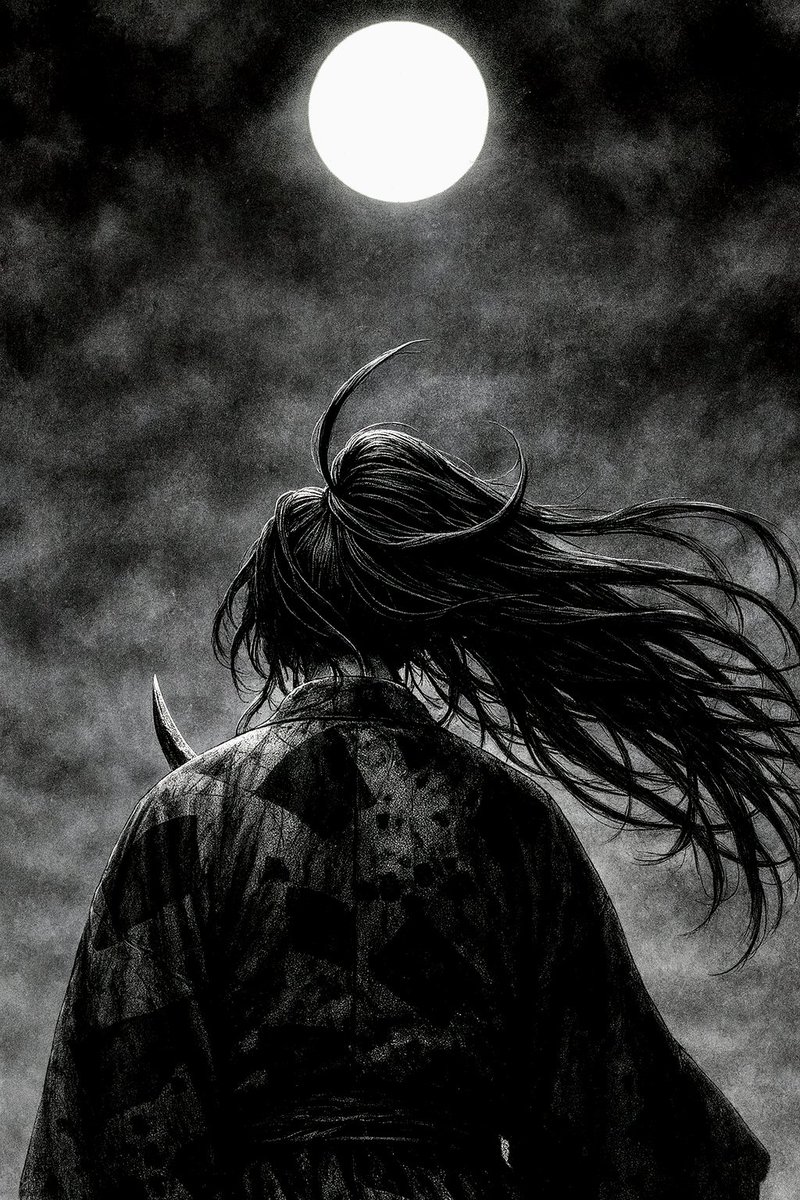 The moon — alone, yet lighting the night.