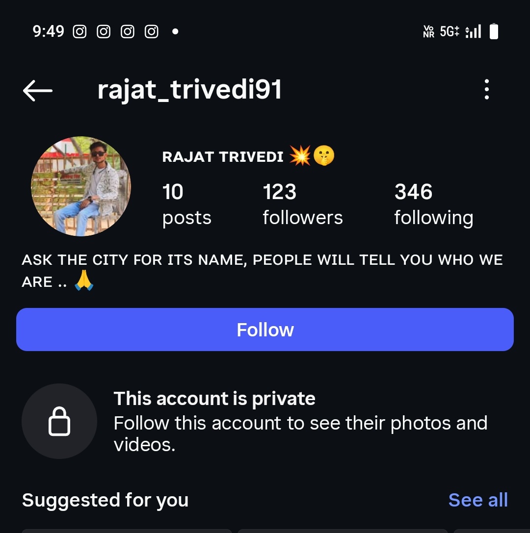Hello <a href="/Uppolice/">UP POLICE</a> Instagram user id @rajat_trivedi91 अकाउंट से मेरे द्वारा पोस्ट की गई सामाजिक मोटिवेशनल विडियो पर जातिसूचक आपत्तिजनक गालियां दी गई है रजत त्रिवेदी 🆔 द्वारा कृपा उचित कार्रवाई करें विडियो लिंक नीचे सांझा किया है चैक करें ।। <a href="/noidapolice/">POLICE COMMISSIONERATE GAUTAM BUDDH NAGAR</a> instagram.com/reel/DMMj426BK…