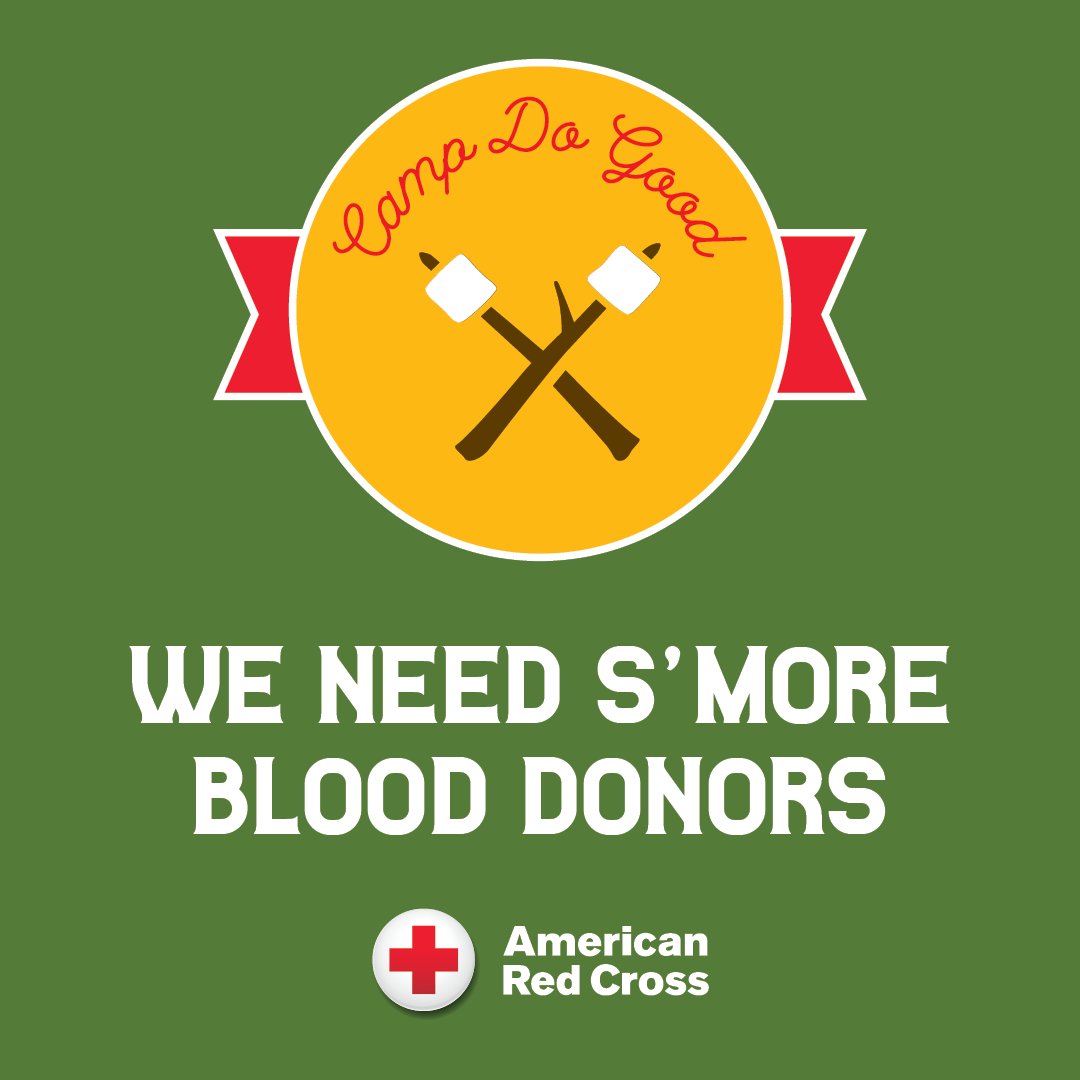 🍫 🔥 We're looking for s'more donors on National S'more day! Make your appointment at RedCrossBlood.org and do something sweet today. 💚 

#RedCross #DonateBlood #SmoreDonors