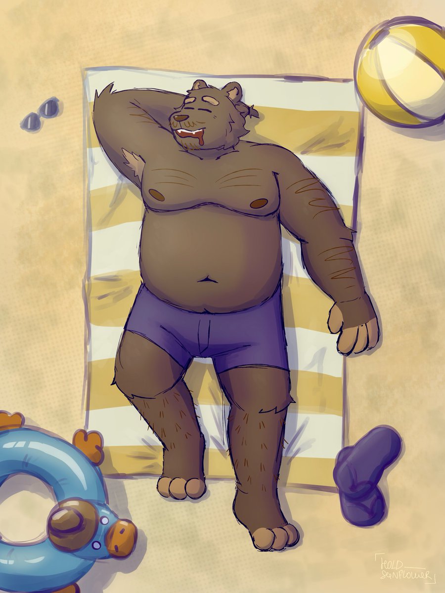 Big fatty on a beach
