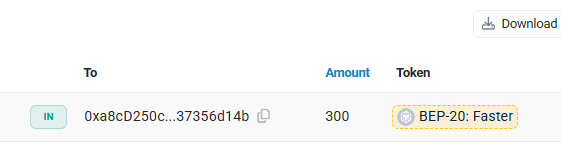 FasterToken's tweet photo. π We just sent 300 FSTR tokens to our first Telegram community member!
π Itβs just the beginning β more rewards and giveaways coming soon!
Join us on Telegram to be part of the journey: https://t.co/cHKDIsSvMi
#FasterToken #CryptoAirdrop #Blockchain https://t.co/PsxkNS8ECZ