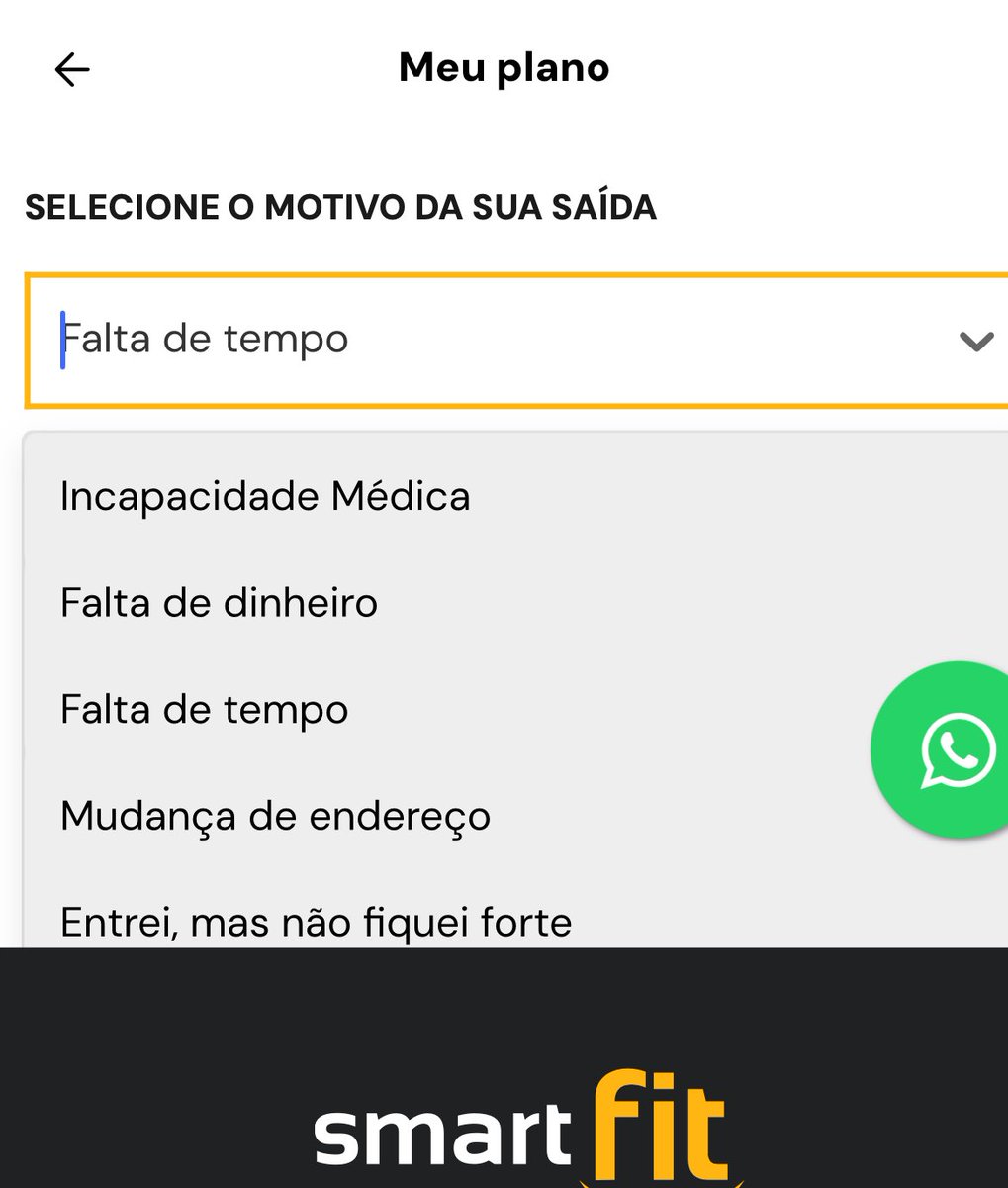 fui cancelar meu plano da smart e to morrendo com a última opção de motivo