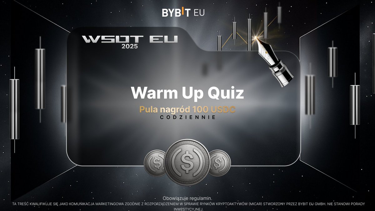 🎁 Finałowa runda!  Wygraj 20 $USDC!

Wyzwanie społeczności WSOT kończy się już dziś — wymyśl najlepszy okrzyk bojowy dla swojej drużyny lub całej społeczności! 🔥

Przykład: „HODL aż po księżyc!”

1️⃣ Obserwuj <a href="/Bybit_Polish/">Bybit Polska</a>
2️⃣ Polub ten post
3️⃣ Odpowiedz okrzykiem w komentarzu +