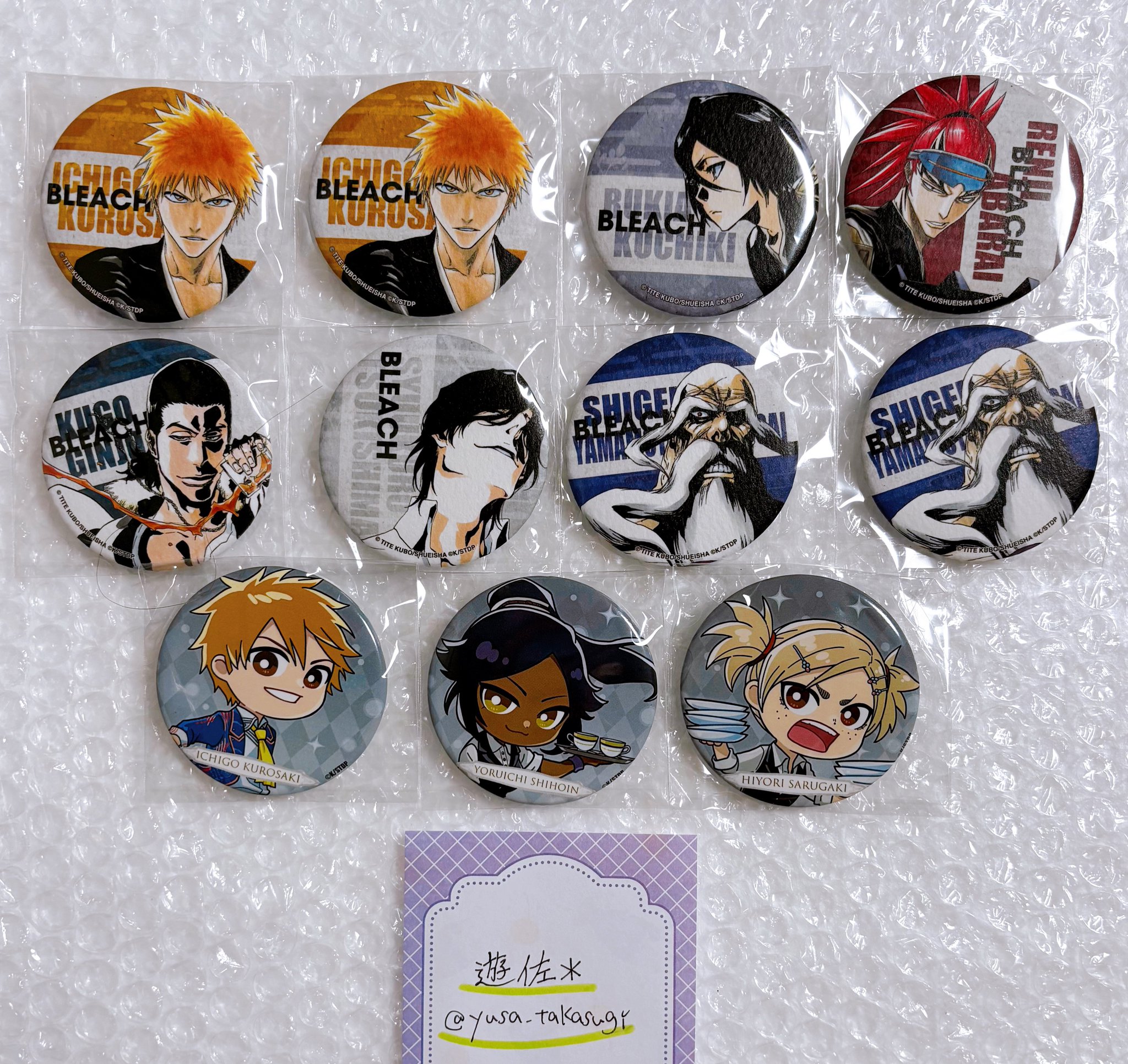 希少　BLEACH 缶バッジアクリルバッジ　中外カフェくじ　黒崎一護 遊佐＊8/11夜池袋 on X: 
