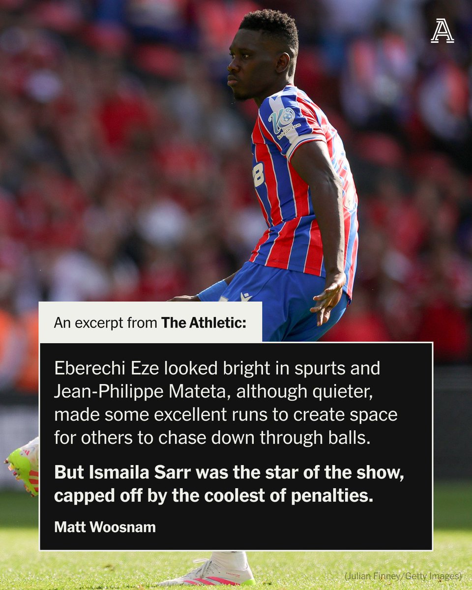 TheAthleticFC's tweet photo. 🧤 More penalty shootout heroics from Dean Henderson
⚽️ Hugo Ekitike and Jeremie Frimpong get off the mark
🏆 Crystal Palace's attackers continue to thrive at Wembley
🇩🇪 How good did Florian Wirtz look?
👀 Have Liverpool avoided the Community Shield jinx?

The Athletic's writers analyse an entertaining game between #CPFC and #LFC ⤵️

🔗 https://t.co/eQ9y2IkWkX