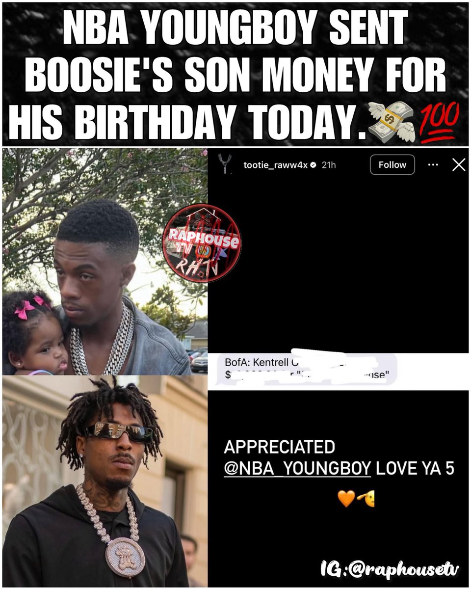 NBA YoungBoy sent Boosie son money for his birthday.