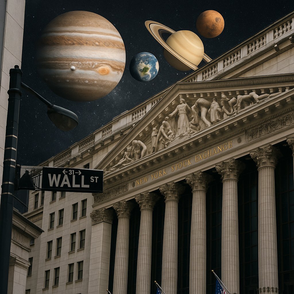 🚨 HUGE Week of Financial Astrology events: Major Cycle Turns Incoming 
1️⃣ 08/11 – Saturn/Uranus Sextile (RX) + Mercury Direct 
Saturn/Uranus sextile = The first Saturn/Uranus sextile pass was April 4, 2025 just 3 days before the major pivot low on April 7, 2025 across many