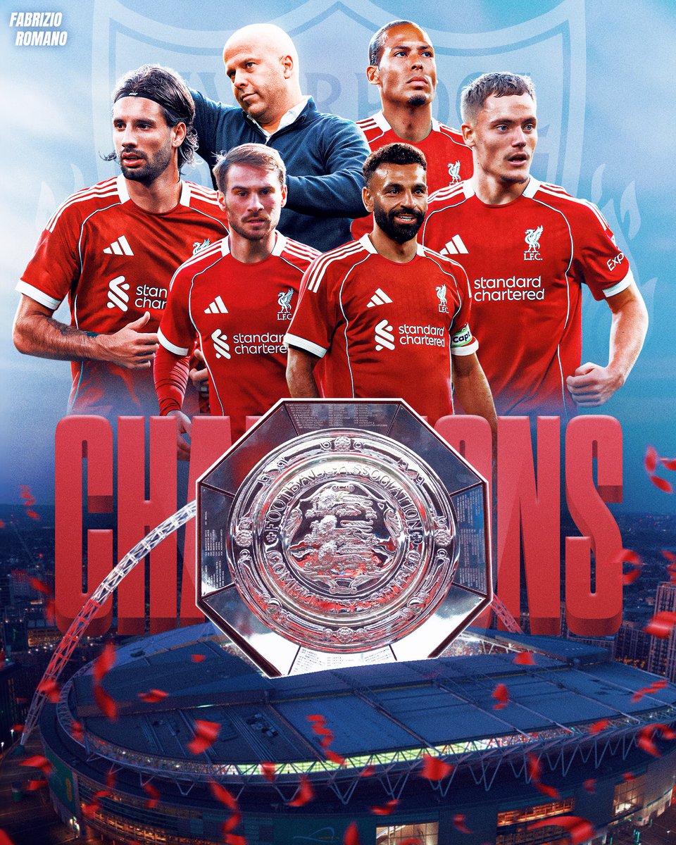 ZinkDesigns1's tweet photo. Community Shield Champions graphics, made for @FabrizioRomano! 🔴🔵👨‍💻

#smsports #lfc #cpfc https://t.co/w4NNEMoKYw