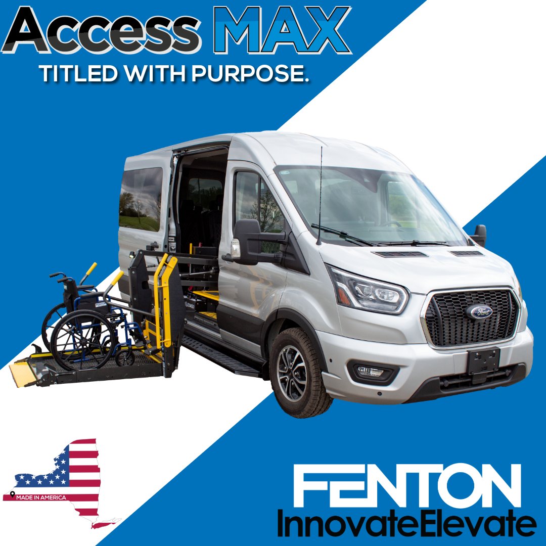 FentonMobility's tweet photo. The Access MAX isn't just a van conversion.
It's an innovation in the accessible transportation community that puts your accessibility needs first, while also fitting your comfort needs.
Call now for available units and pricing!
#FentonMobility #Ford #AccessMAX #AmericanMade https://t.co/kikshrATTP
