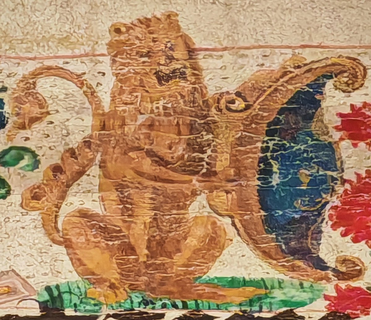 #HenryVIII granted this charter to Faversham on 27 Jan 1546. The first line and upper margin is entirely illuminated and includes royal emblems: a lion, the royal arms, a griffin, the feathers of the Prince of Wales and a portcullis.

#favershamcharters #visitfaversham #royal