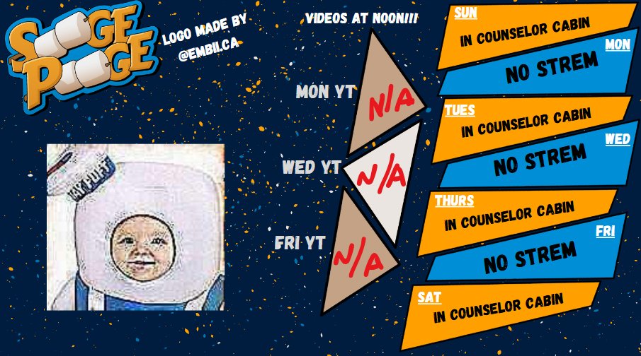 SoogePooge's tweet photo. THIS WEEKS SCHEDULE!!!! https://t.co/buoDBgc69c