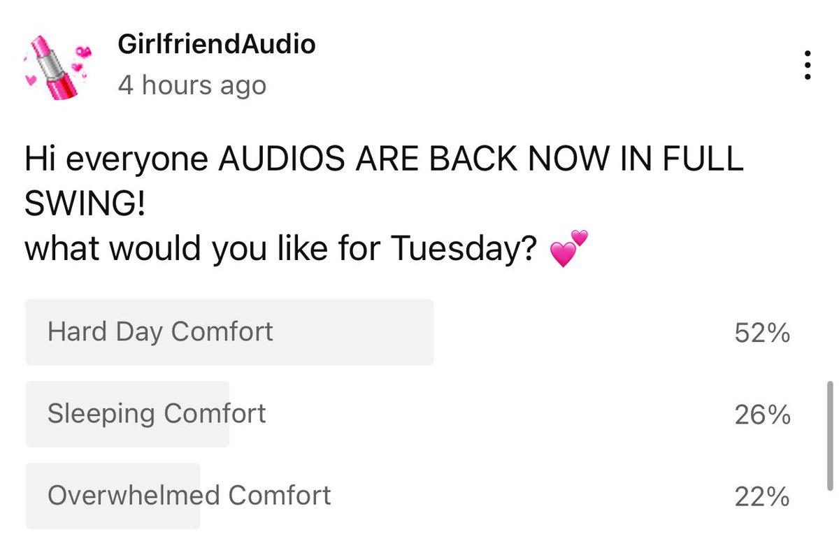 GirlfriendAudi0's tweet photo. This weeks audio is looking like it’s going to be hard day comfort! #comfortaudios #gfe #YouTube https://t.co/ncq6wVmOaa