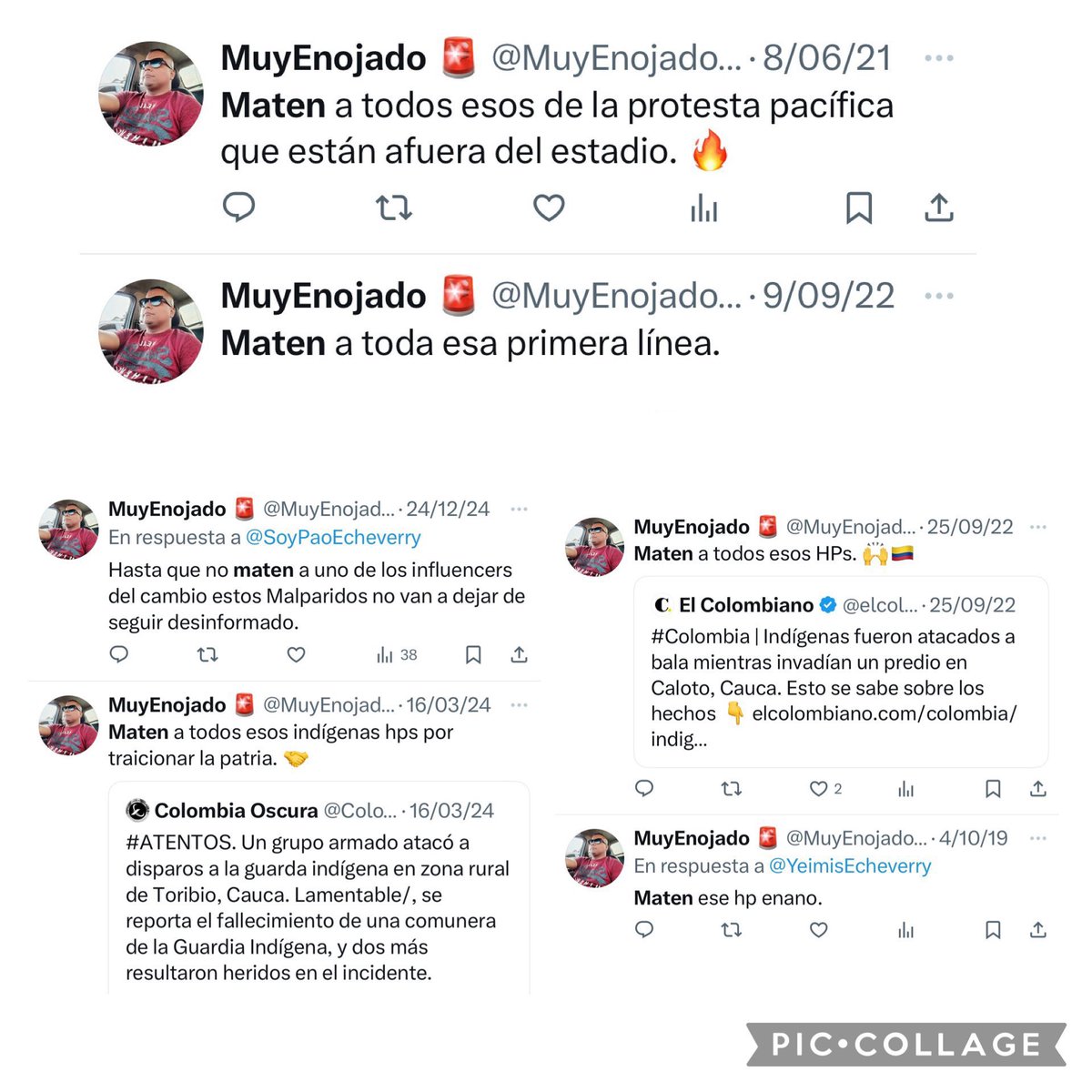 Uds hablan mucho por acá y después se victimizan.