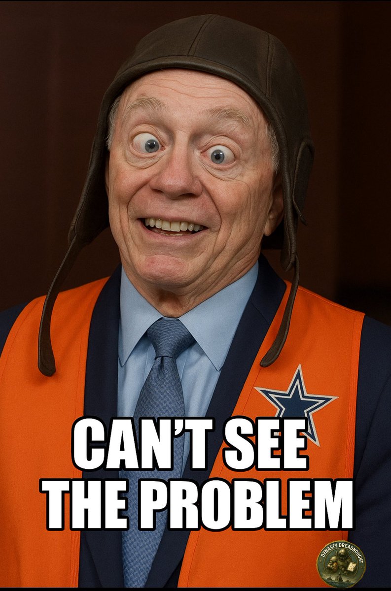 DynastyDreadFF's tweet photo. 🚨 Jerry Jones still living in 1995 🚨
“We get things done with eye contact and a handshake.”

At this point, Jerry has turned weaponized incompetence into a Cowboys brand tradition.

Attempting to corner Micah Parsons without his agent isn’t just outdated… it’s a blatant affront to the stature of one of the NFL’s premier talents and his family.

#NFL #DallasCowboys #CowboysNation #MicahParsons #NFLNews #NFLSZN #NFLTwitter #WeDemBoyz #CowboysFans #SportsTwitter #NFLUpdates