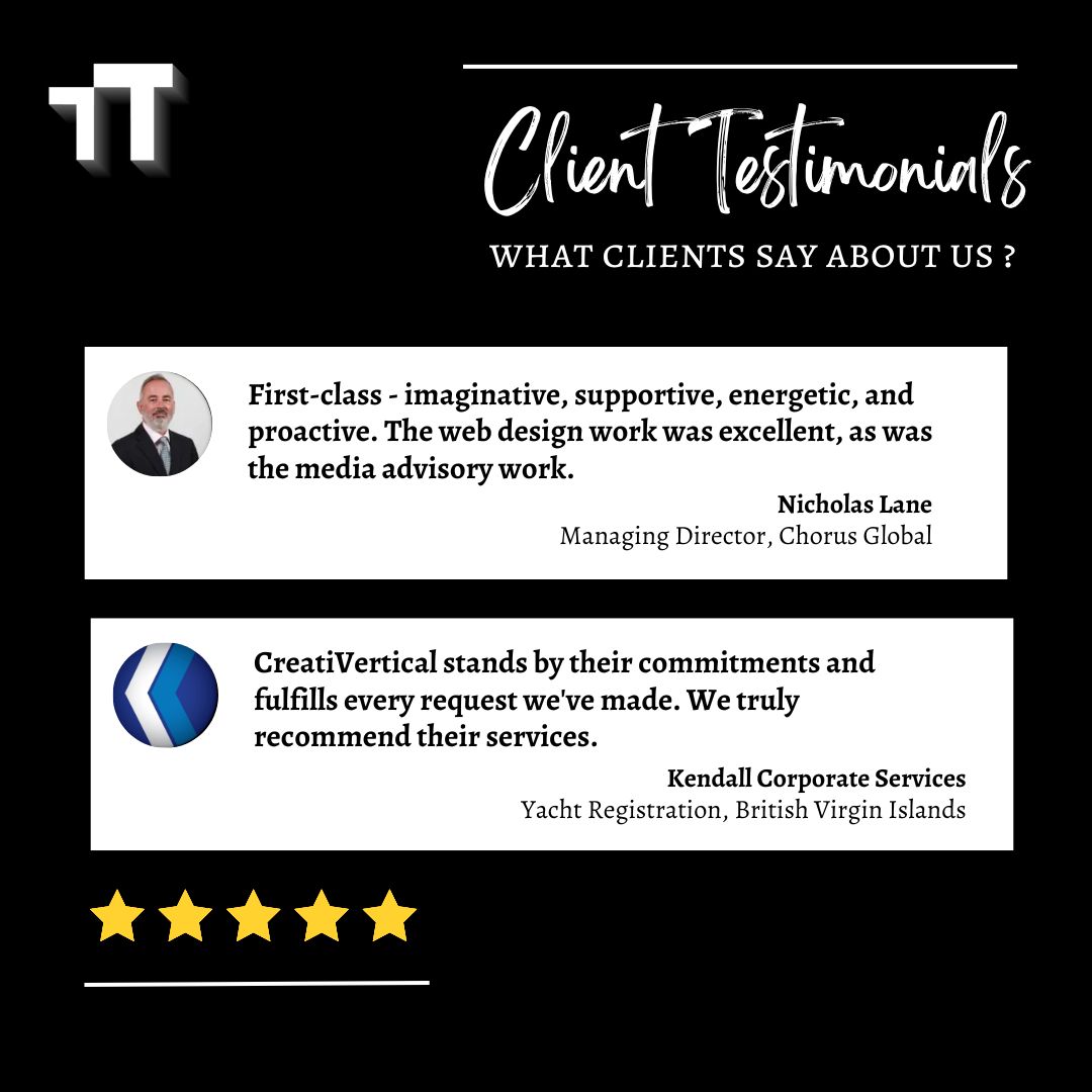CreatiVertical's tweet photo. From traffic dropouts to daily leads...Read what our clients had to say - 

Whether it’s web design, branding, or digital growth—we deliver results that speak for themselves.

Let’s create your success story. Message us today.

#ClientFeedback... https://t.co/JJbNUjJ5Jl https://t.co/BQpSu7Gmwx