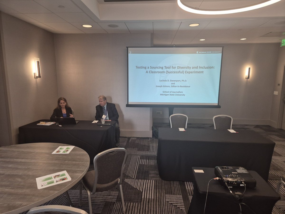 Ola Ogunyemi is chairing a session on Journalism 'Education in Diversity, Equality and Inclusivity'. Quality papers are being presented <a href="/AEJMC/">AEJMC</a> <a href="/PascalGuenee/">Pascal GUENEE</a> <a href="/WakeinFright/">Alexandra Wake, PhD</a> <a href="/karenfw2/">@karenfw</a> <a href="/WJEC/">wjec</a>