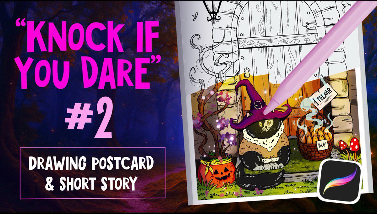 ilmiraniay's tweet photo. Witch’s Door Halloween Postcard | Knock If You Dare (Part 2)
#witchdoor #postcard #Halloween2025 #YouTube 
https://t.co/5TlenZ8AL6 https://t.co/kHt2LN7CKo