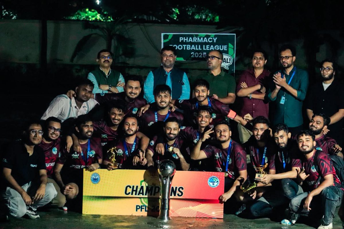 NsuPharmacyClub's tweet photo. A Glimpse of Pharmacy Football League 2025 Grand Finale! β½π
From jaw-dropping goals to heart-pounding moments, the PFL 2025 Grand Finale had it all. Hereβs a glimpse of the action, the passion, and the glory weβll never forget! π―
Follow us for more updates.
#NSUPC #Pharmacy https://t.co/j7xeHvRcLk
