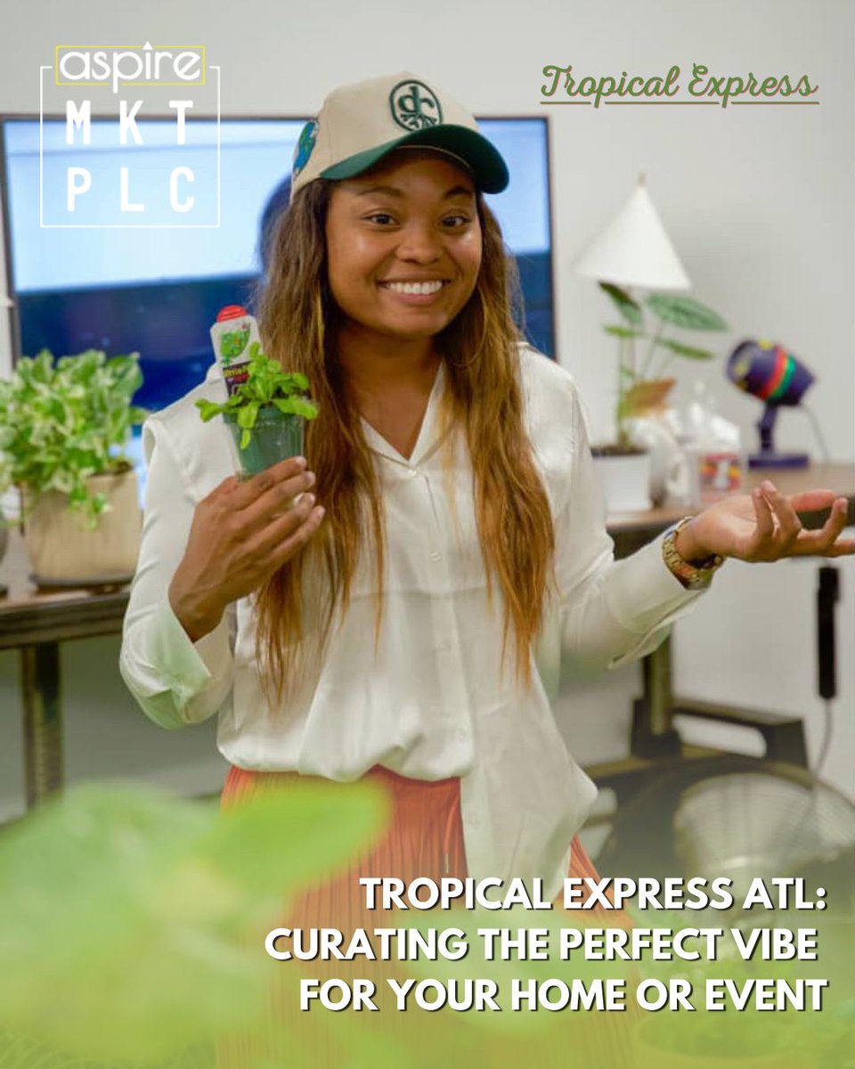 TVaspire's tweet image. Shop With Purpose this Black Business Month!🌿✨

At Tropical Express ATL, it’s more than décor—it’s an experience!

Lift up small Black-owned businesses like this one, or spotlight your own by joining aspireMKTPLC! 🛍️ mktplc.aspire.tv

#ShopBlack | #aspireMKTPLC