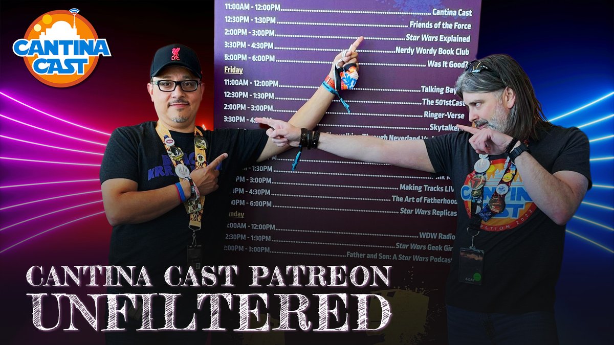 Albert &amp; Jonesy try something a little different on Patreon tonight with Unfiltered! Similar to an AMA, the guys throw out whatever Star Wars thoughts, questions, or grievances on their mind and discuss. 

LIVE TONIGHT on Patreon at 9 PM CT!

cantinacast.com/patreon