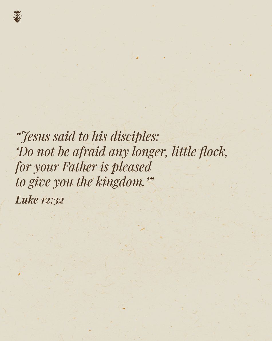 CarmelitesOCD's tweet image. #Jesus said to his #disciples:
“Do not be afraid any longer, little #flock,
for your Father is pleased to give you the kingdom."
#Luke 12:32
#ScriptureSunday #Gospel