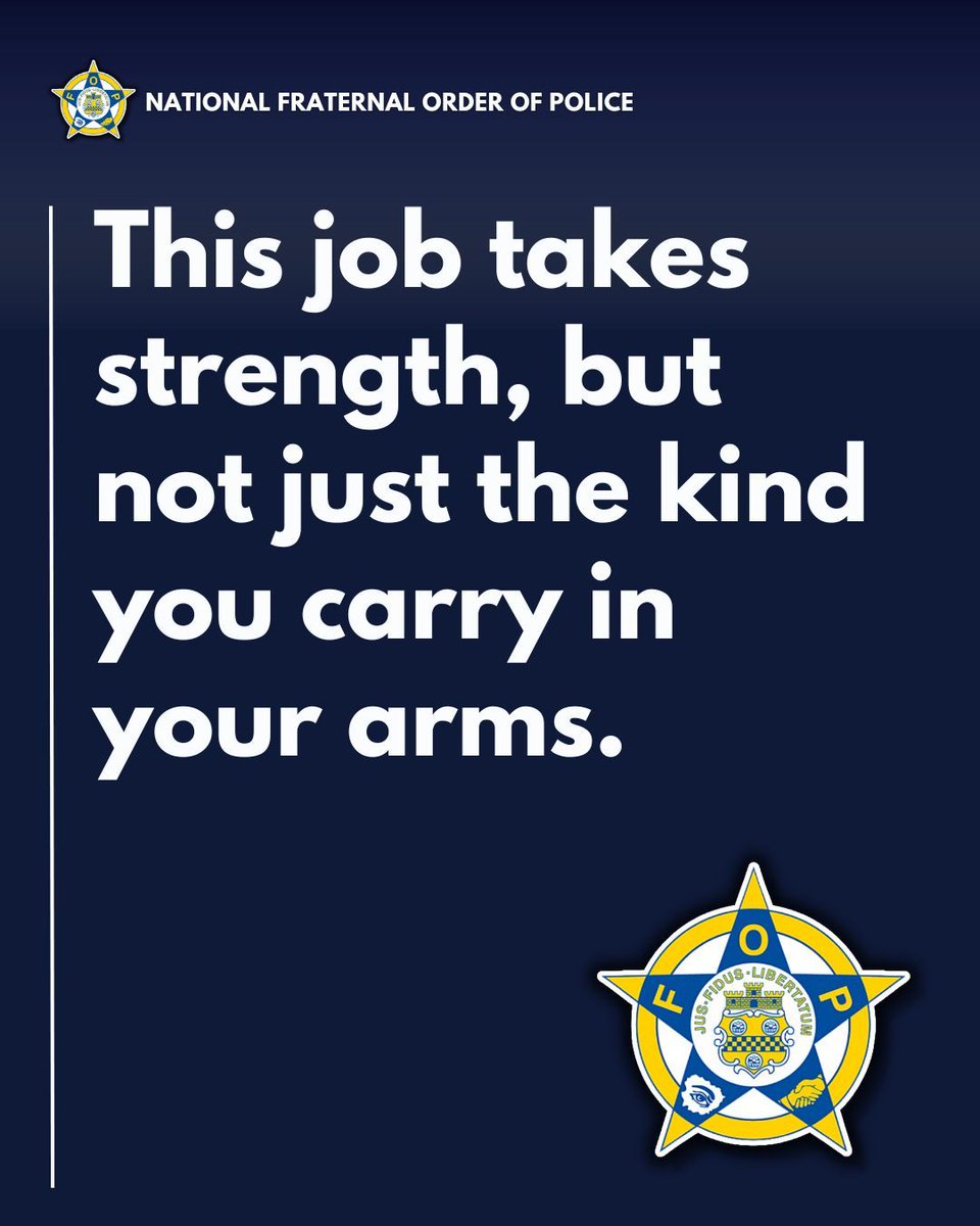GLFOP's tweet image. You carry stories, trauma, pain—and still show up. That kind of strength can’t be measured. But it’s the kind that holds up cities.

#StrengthInService #MentalResilience #HoldTheLine #HeroStrength #BeyondTheVest