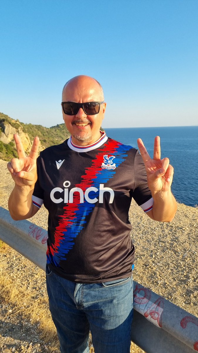 koustoudis's tweet photo. Wearing the same FA Cup winner's Palace shirt and celebrating winning Community Shield !
#CPFC #COYP #Greece #facommunityshield https://t.co/oALSyq4FS7