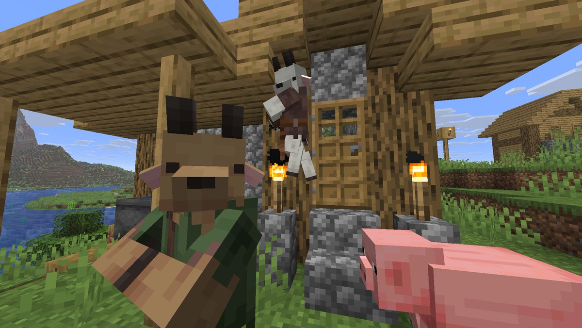 Radiati0nal's tweet photo. shoutouts to this minecraft resource pack that turns villagers into goats https://t.co/8NDQAOcEzr