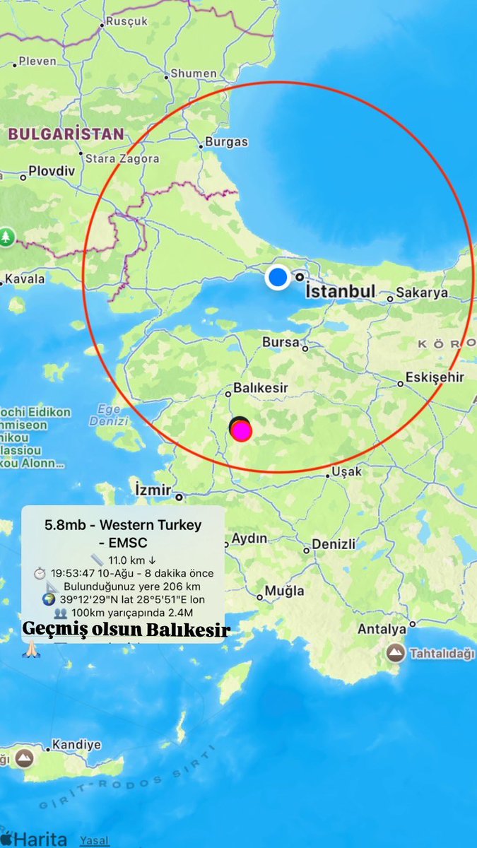 #depremoldu geçmiş olsun Balıkesir 🙏🏻 #deprem