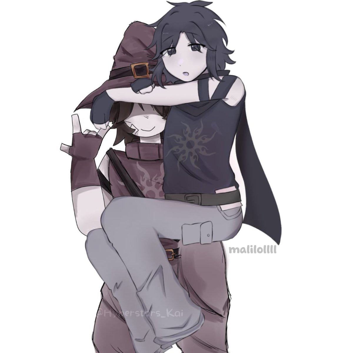 No hands! trend (late ik) art collab with @malichan21 #azuretime