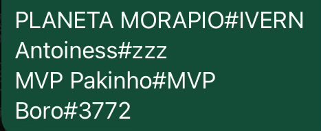 Perrucon (@perrucon) on Twitter photo Sobre los ganadores pick ems del <a href="/DuoQChallenge/">DuoQ Challenge</a>:
Se les ha enviado solicitud de amistad por el cliente del lol a cada uno a través de mi cuenta “Perrucon”.
Hay 4 personas que se han cambiado nick (que son los de la foto)
Si eres tú, mándame solicitud a Perrucon#EUW Sobre los ganadores pick ems del <a href="/DuoQChallenge/">DuoQ Challenge</a>:
Se les ha enviado solicitud de amistad por el cliente del lol a cada uno a través de mi cuenta “Perrucon”.
Hay 4 personas que se han cambiado nick (que son los de la foto)
Si eres tú, mándame solicitud a Perrucon#EUW