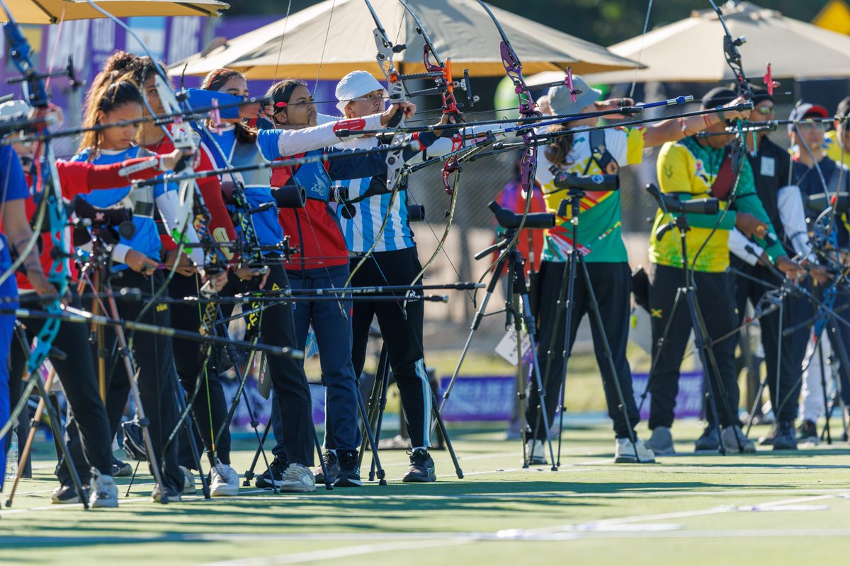 PrensaCOA's tweet image. #TiroConArco🏹 Alma Pueyo, Esteban Silva, Bruno Nunzi (recurvo individual) y Agustín Luengo y Guillermina González (compuesto individual) comenzaron con sus pruebas en #ASU2025: tinyurl.com/mryu67ku
