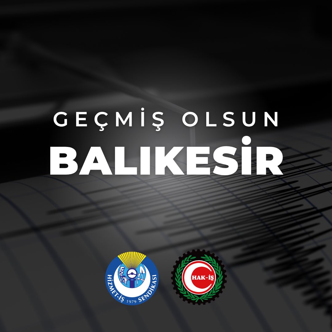 Merkez üssü Balıkesir olan depremin can ve mal kaybına yol açmamasını temenni ediyor, sarsıntıdan etkilenen tüm vatandaşlarımıza geçmiş olsun dileklerimizi iletiyoruz.