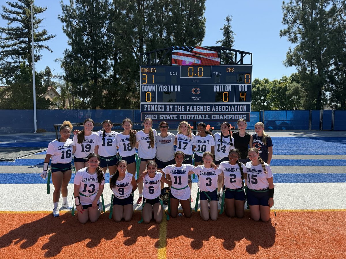 Jack Pollon (@pollonpreps) on Twitter photo Chaminade girls flag football
First ever win, against Calabasas
Head coach is former softball coach Gina Hairapetian Chaminade girls flag football
First ever win, against Calabasas
Head coach is former softball coach Gina Hairapetian