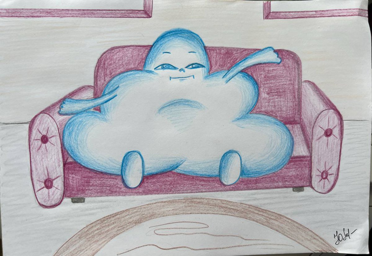 BrowskiMM's tweet photo. Just another lazy cloud day ☁️😌
This fluffy character is fully embracing the art of doing nothing — lounging on a cozy couch without a care in the sky. Sometimes, it's okay to just be. 
@inconetwork 
#LazyCloud #CozyVibes https://t.co/Mkebhqxh2Z