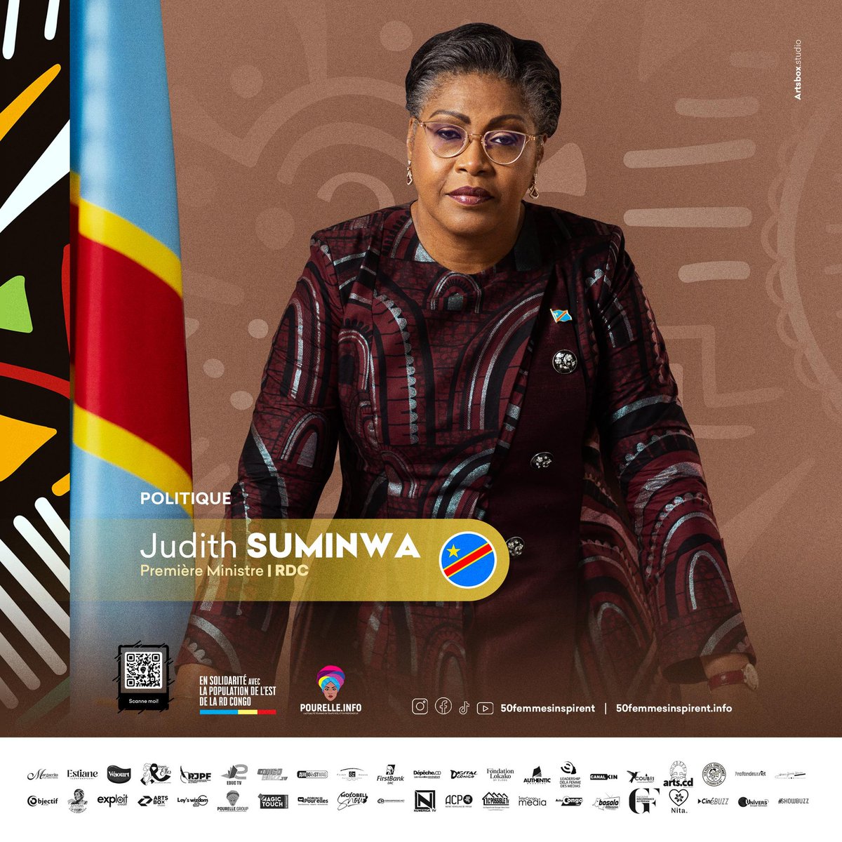 #JIFA2025
Cette semaine, nous célébrons la reconduction de la Première Ministre de la RDC à la tête du Gouvernement ! 

Elle figure parmi les femmes emblématiques sur la couverture du Palmarès des 50 femmes qui inspirent. Son leadership audacieux et sa détermination sont une