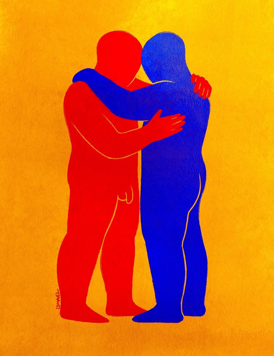 “Desnudos de ropa y de viejas defensas,
se buscan en un abrazo sin preguntas.
Allí, donde la carne roza el alma,
la verdad se queda a vivir entre sus brazos”.

❤️💙

#art #arte #artist #artista #illust #illustration #ilustracion #pintura #dibujo #ismaelalvarez