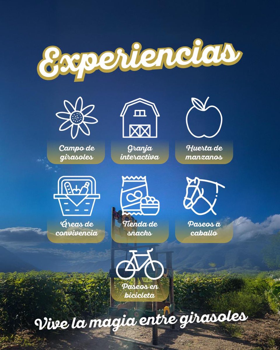 ¡Descubre la magia de la Huerta de Girasoles en #Arteaga! ✨🌻
Ven y vive experiencias únicas rodeado de flores, naturaleza y adorables animales. (1/2)

#EnCoahuilaHayPlan
<a href="/manolojim/">Manolo Jiménez Salinas</a> 
<a href="/GobDeCoahuila/">Gobierno de Coahuila</a>
<a href="/SeTurCoah/">Secretaría de Turismo y Pueblos Mágicos Coahuila</a>