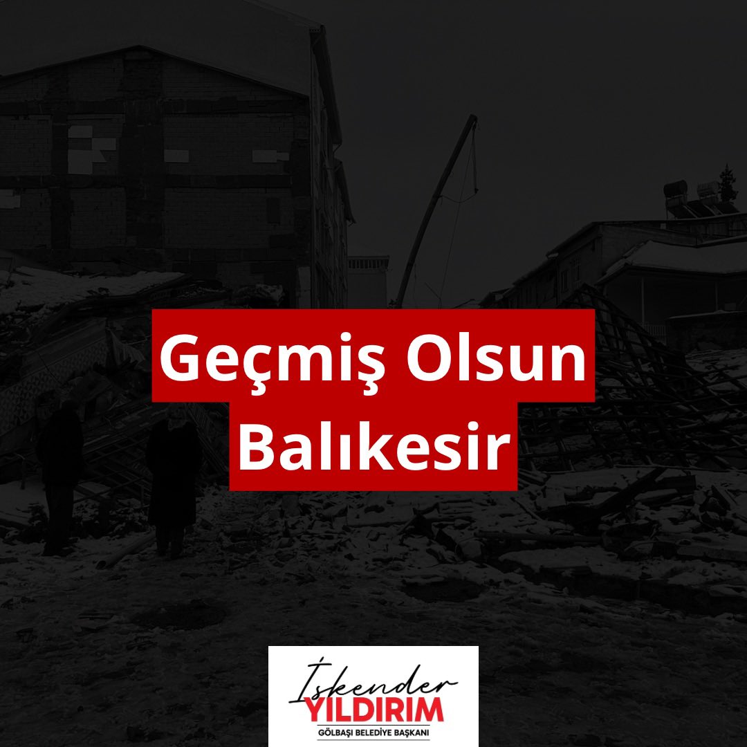 Balıkesir’de meydana gelen ve birçok ilimizde hissedilen depremden etkilenen tüm vatandaşlarımıza geçmiş olsun dileklerimi iletiyorum.