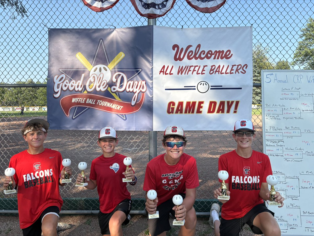 KellarRodney's tweet photo. The Young Guns …. Sangamon Valley Select (Gibson City) ‘25 
CRP Wiffle Ball Champions 🏆
Congratulations!!  Thanks to all the teams and see you next year on August 8!!! https://t.co/UJwOsRXIAt