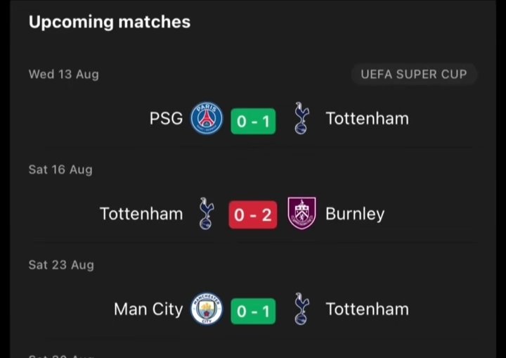Tottenham's next 3 matches leaked😭