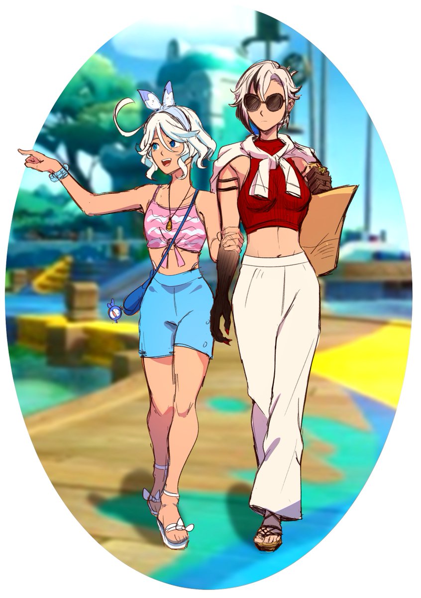 OrdinaryReese's tweet photo. #Arlefuri sketch at the new natlan summer resort https://t.co/gEBROSyDJZ