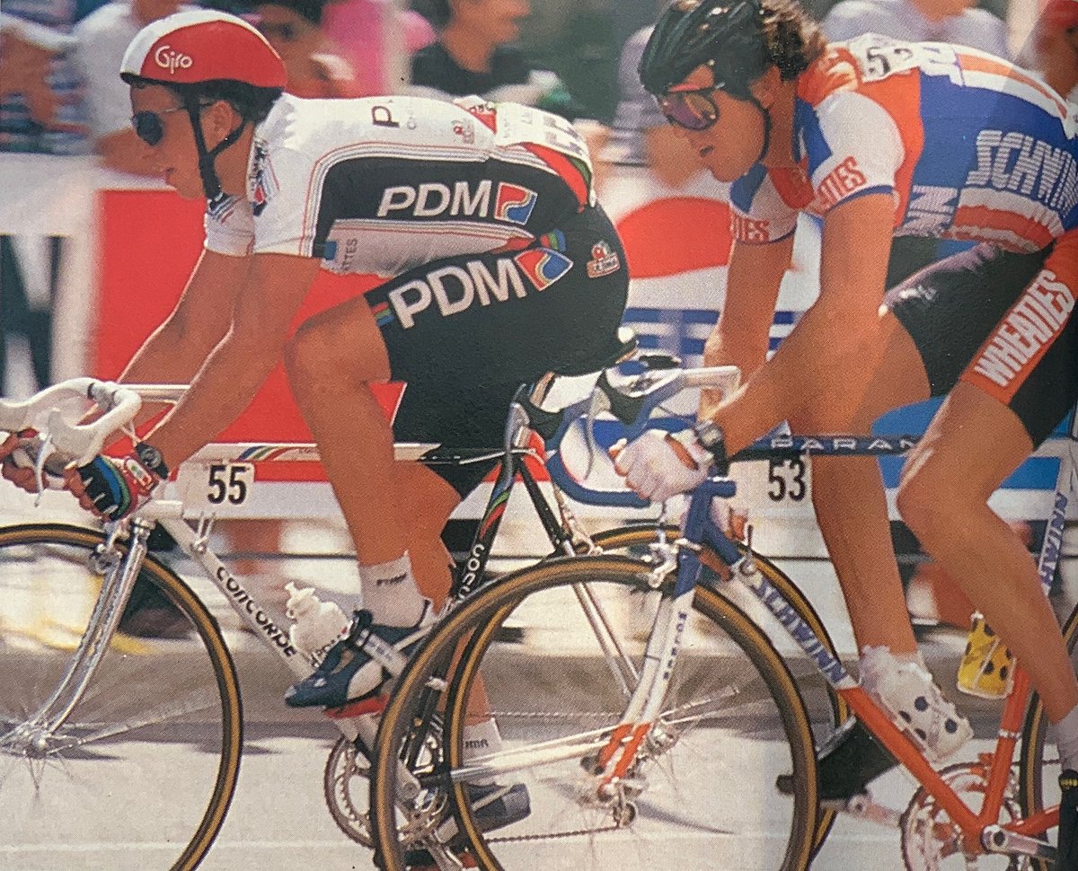Greg Lemond and Steve Tilford competing at the Pepsi Tour of Florida 1988.
📷 Beth Schneider